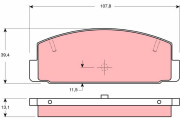 GDB3231 Sada brzdových destiček, kotoučová brzda TRW