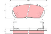 GDB325DT Sada brzdových destiček, kotoučová brzda DTEC COTEC TRW