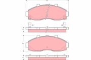 GDB3263 Sada brzdových destiček, kotoučová brzda TRW