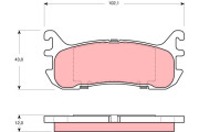 GDB3319DT Sada brzdových destiček, kotoučová brzda DTEC COTEC TRW