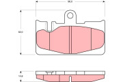 GDB3323DT Sada brzdových destiček, kotoučová brzda DTEC COTEC TRW