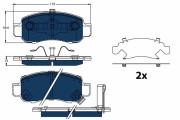 GDB3376BTE Sada brzdových destiček, kotoučová brzda ELECTRIC BLUE TRW