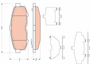 GDB3406 Sada brzdových destiček, kotoučová brzda TRW