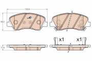 GDB3548 Sada brzdových destiček, kotoučová brzda COTEC TRW