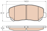 GDB3562DT Sada brzdových destiček, kotoučová brzda DTEC COTEC TRW