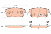 GDB3582 Sada brzdových destiček, kotoučová brzda COTEC TRW