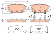 GDB3593DT Sada brzdových destiček, kotoučová brzda DTEC COTEC TRW