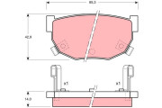 GDB368DT Sada brzdových destiček, kotoučová brzda DTEC COTEC TRW