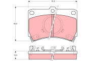 GDB374DT Sada brzdových destiček, kotoučová brzda DTEC COTEC TRW