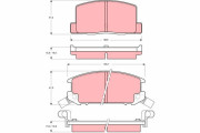 GDB384 Sada brzdových destiček, kotoučová brzda TRW