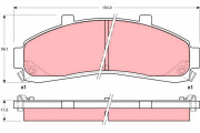 GDB4010 Sada brzdových destiček, kotoučová brzda TRW