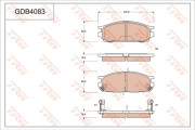GDB4083 Sada brzdových destiček, kotoučová brzda TRW