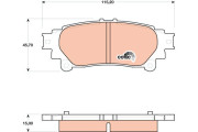 GDB4174DT Sada brzdových destiček, kotoučová brzda DTEC COTEC TRW