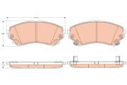 GDB4456 Sada brzdových destiček, kotoučová brzda TRW