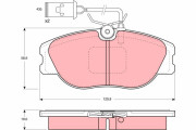 GDB483 Sada brzdových destiček, kotoučová brzda TRW