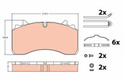 GDB5094 Sada brzdových destiček, kotoučová brzda TRW