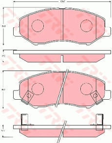 GDB7035 Sada brzdových destiček, kotoučová brzda TRW