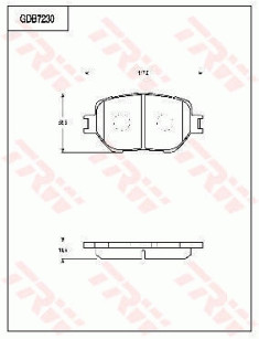 GDB7230AT Sada brzdových destiček, kotoučová brzda ATEC TRW
