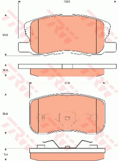 GDB7246 Sada brzdových destiček, kotoučová brzda TRW