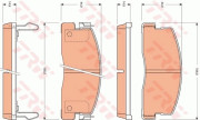 GDB7558 Sada brzdových destiček, kotoučová brzda TRW