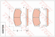 GDB7596 Sada brzdových destiček, kotoučová brzda TRW