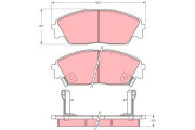 GDB763DT Sada brzdových destiček, kotoučová brzda DTEC COTEC TRW