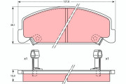 GDB764 Sada brzdových destiček, kotoučová brzda TRW