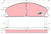 GDB766DT Sada brzdových destiček, kotoučová brzda DTEC COTEC TRW