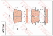 GDB7688 Sada brzdových destiček, kotoučová brzda TRW