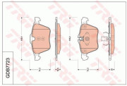 GDB7723 Sada brzdových destiček, kotoučová brzda TRW