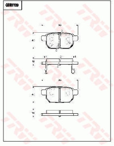 GDB7729DT Sada brzdových destiček, kotoučová brzda DTEC COTEC TRW