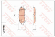 GDB7780DT Sada brzdových destiček, kotoučová brzda DTEC COTEC TRW