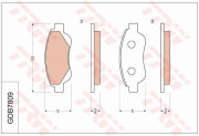 GDB7809 Sada brzdových destiček, kotoučová brzda TRW