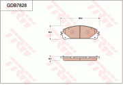 GDB7828AT Sada brzdových destiček, kotoučová brzda TRW