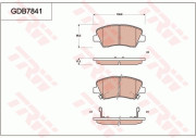 GDB7841AT TRW sada brzdových platničiek kotúčovej brzdy GDB7841AT TRW