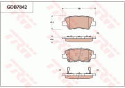 GDB7842DT Sada brzdových destiček, kotoučová brzda DTEC COTEC TRW