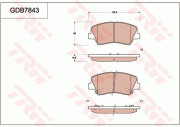 GDB7843DT Sada brzdových destiček, kotoučová brzda DTEC COTEC TRW