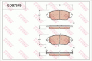 GDB7849DT Sada brzdových destiček, kotoučová brzda DTEC COTEC TRW