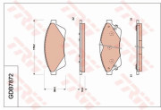 GDB7872DT Sada brzdových destiček, kotoučová brzda DTEC COTEC TRW