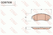 GDB7936 Sada brzdových destiček, kotoučová brzda TRW