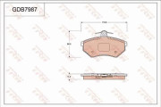 GDB7987AT Sada brzdových destiček, kotoučová brzda ATEC TRW