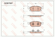 GDB7997DT Sada brzdových destiček, kotoučová brzda DTEC COTEC TRW