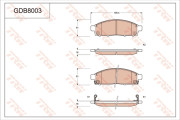 GDB8003 Sada brzdových destiček, kotoučová brzda TRW