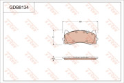 GDB8134 Sada brzdových destiček, kotoučová brzda TRW