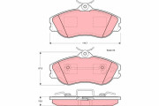 GDB815 Sada brzdových destiček, kotoučová brzda TRW