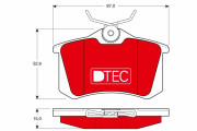 GDB823DTE Sada brzdových destiček, kotoučová brzda DTEC COTEC TRW