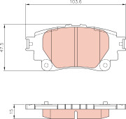 GDB8303DT Sada brzdových destiček, kotoučová brzda DTEC COTEC TRW