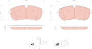 GDB8484 Sada brzdových destiček, kotoučová brzda TRW