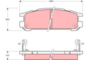 GDB990DT Sada brzdových destiček, kotoučová brzda DTEC COTEC TRW