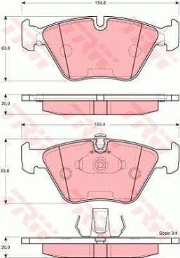 GTD1139 TRW sada bŕzd, kotúčová brzda GTD1139 TRW